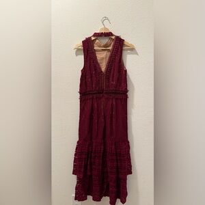 Endless Rose Burgundy Lace Dress